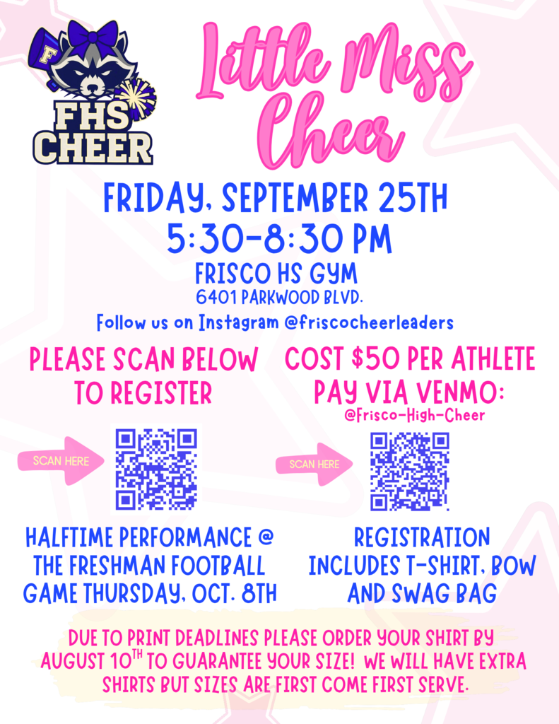 FHS Mini Cheer Camp Registration