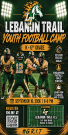 September 16 @ 6-8:00 PM: LT Youth Football Camp for K-6th Graders!
