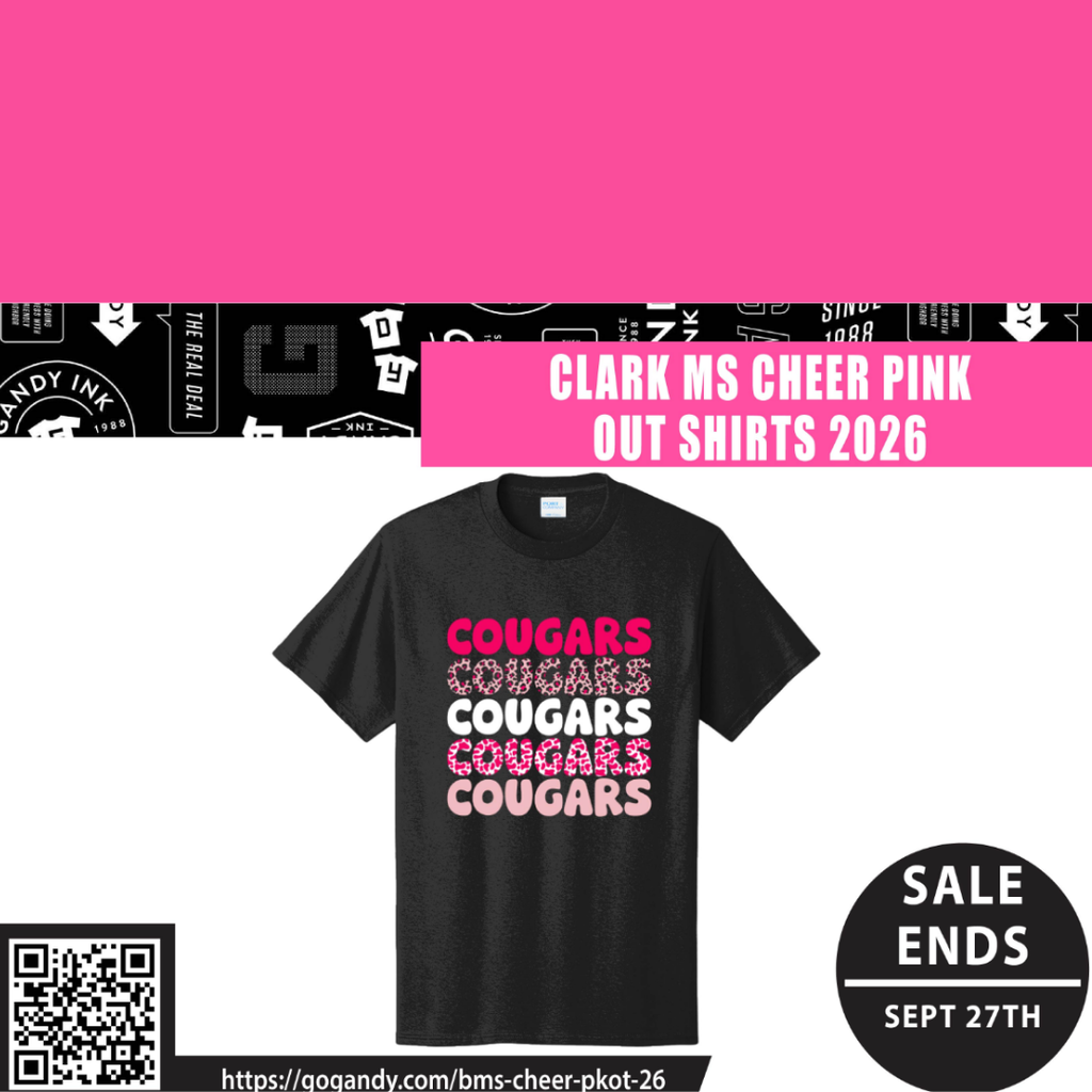 Clark Cheer Pink Out Shirt