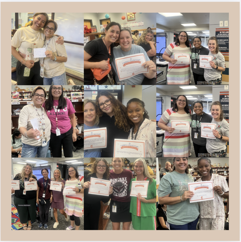 Teacher Shout Outs