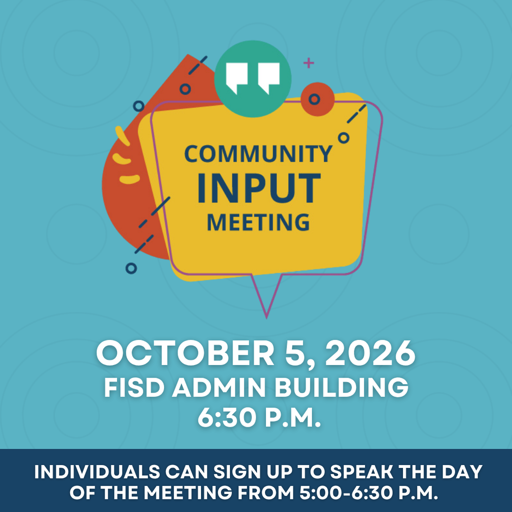 The next community input meeting is on October 5.