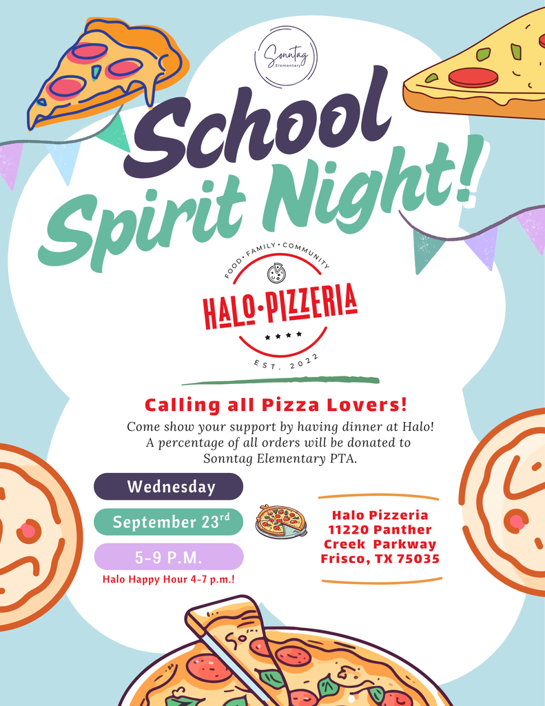 Halo Pizzeria Spirit Night Info