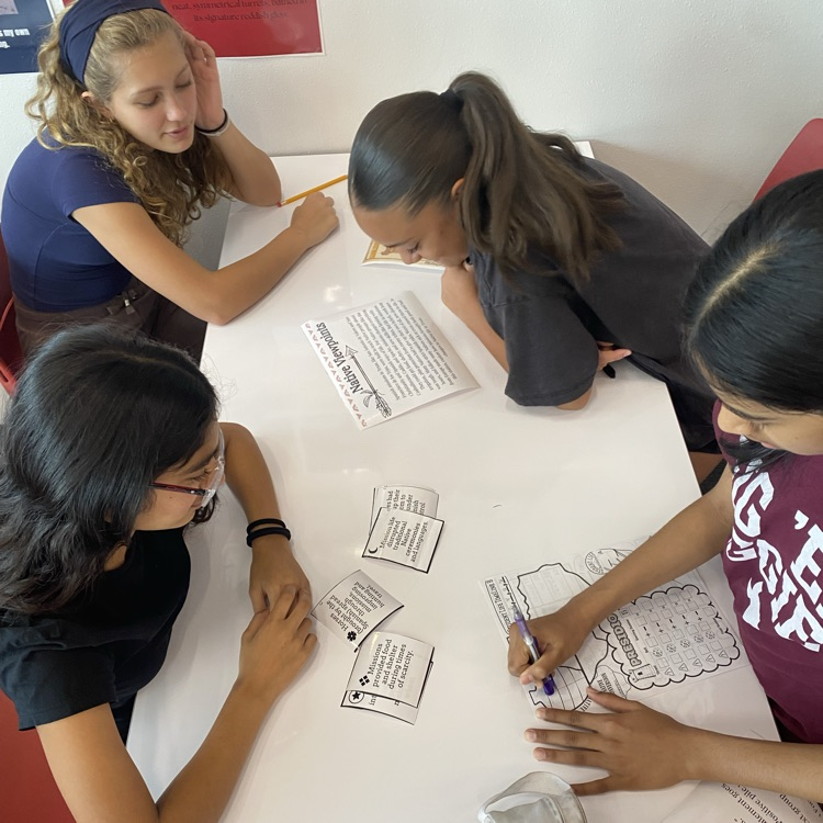 7th grade came to the library to learn all about the Spanish missions in Texas. 
