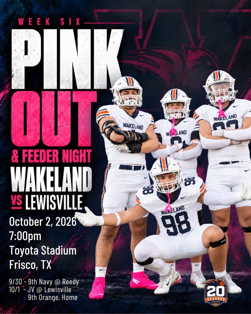 Wakeland Football Pink Out Game