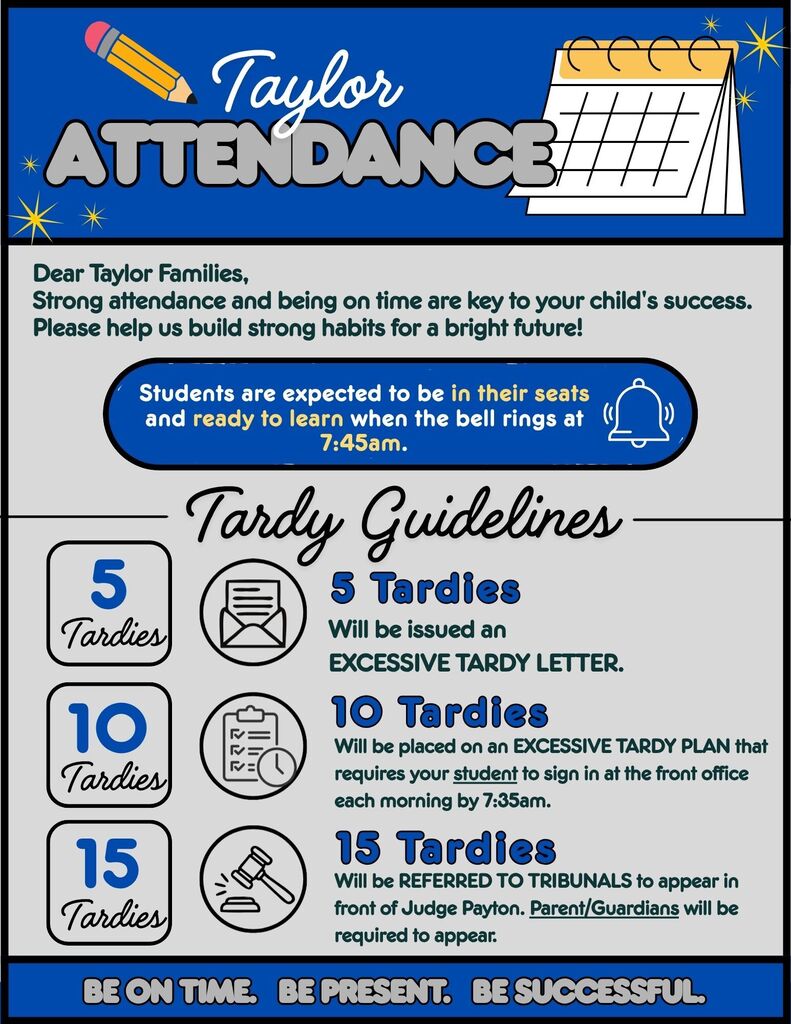 Taylor Attendance Poster