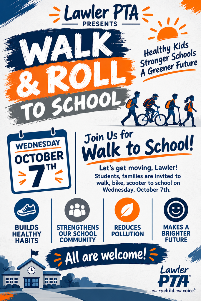 Walk and Roll to School Flyer for October 7th