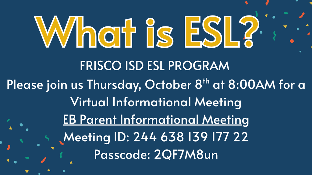ESL Parent Information Meeting