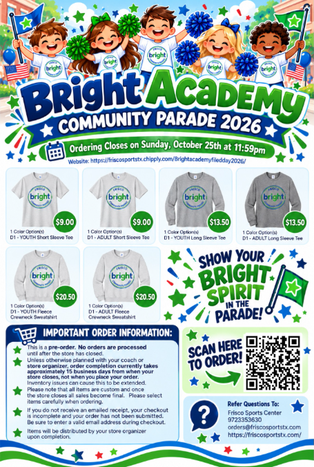 Ordering Spirit Wear