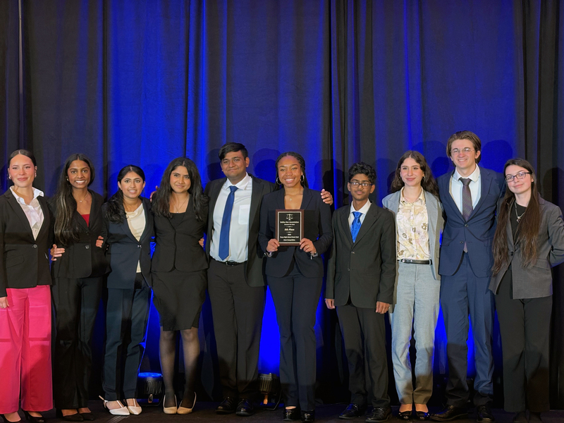 A group of mock trial students