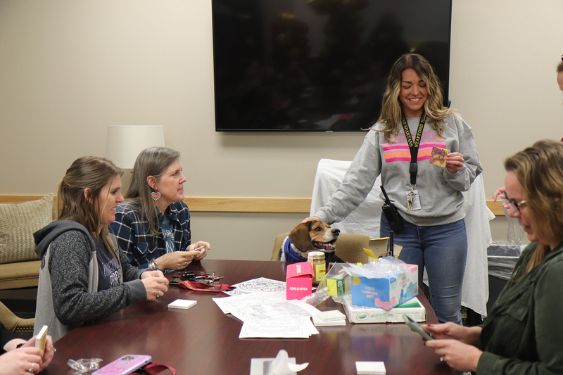Stafford staff painting with Tucker