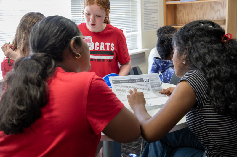 Wester students work on their posters.
