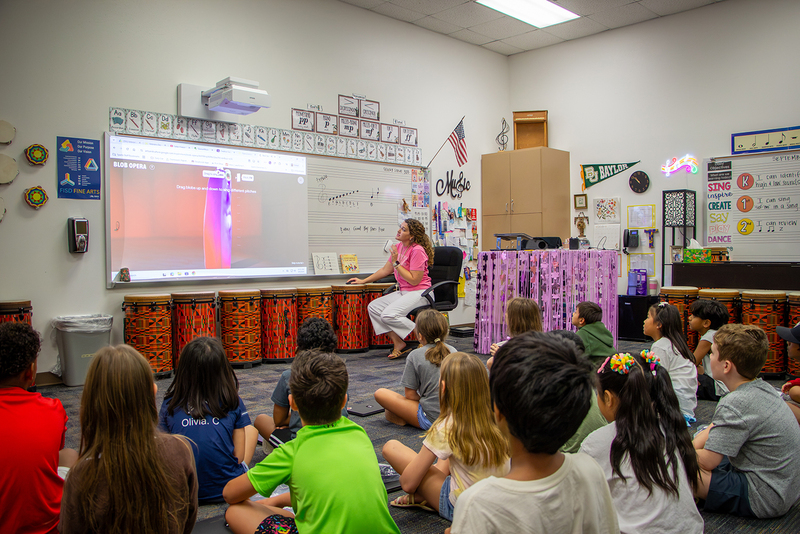 Michal Taylor's class learns about blob operas.
