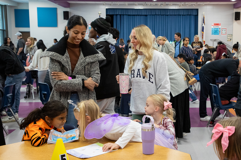 Parents with their students