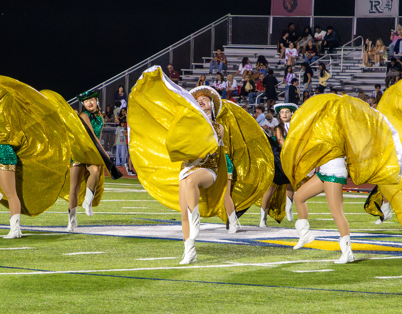 Lebanon Trail drill team at a game
