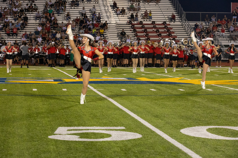 Liberty drill team at a game