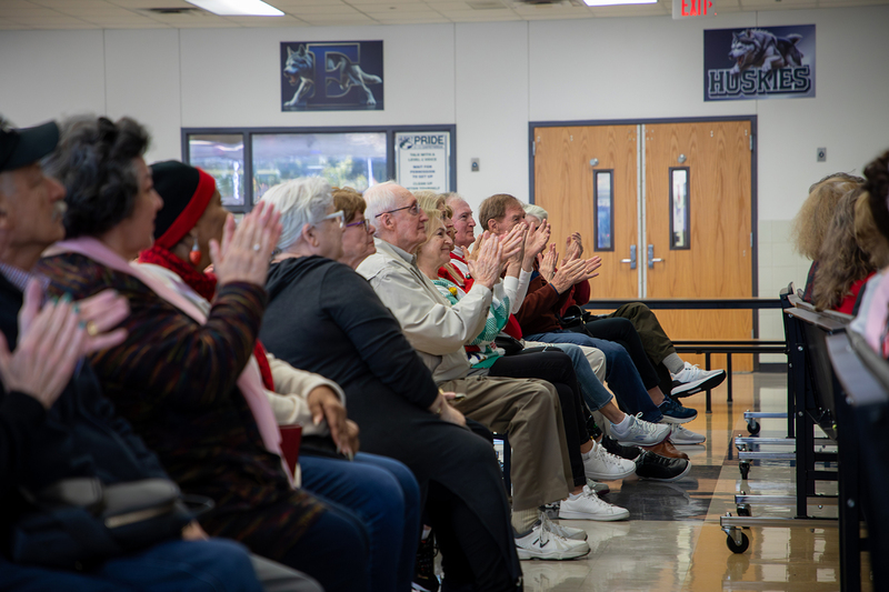 Seniors enjoy the Hunt orchestra,