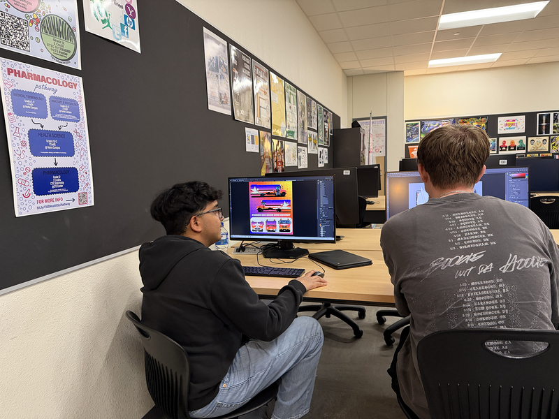 Students sitting at their computers