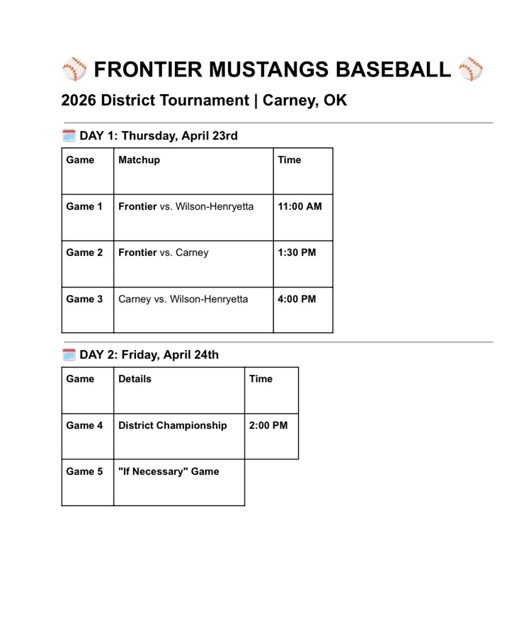 Frontier Mustangs 