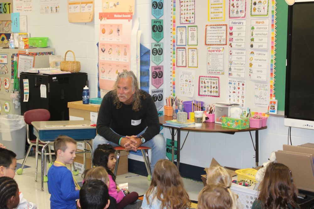 Russ Rogers with Students