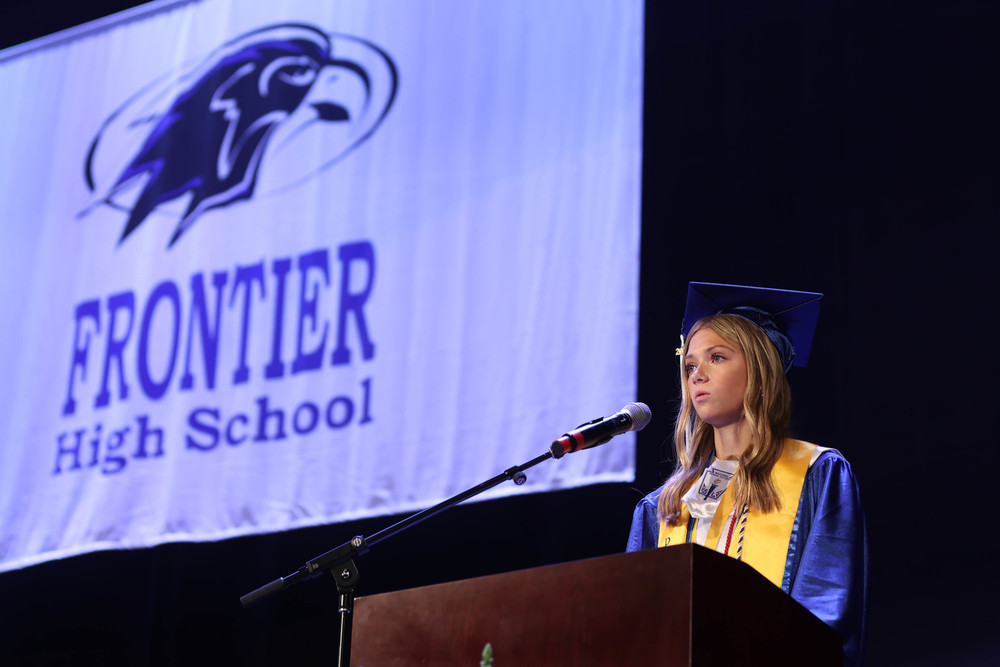 Speaker at podium