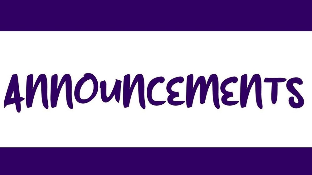 Announcements