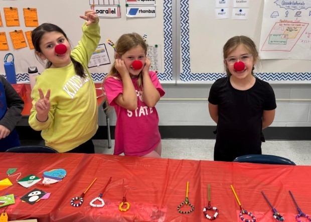 Pinehurst students with red noses