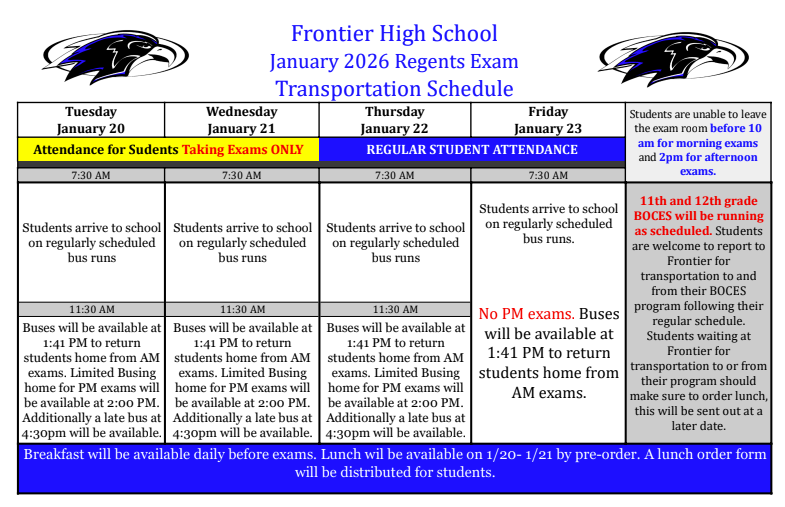 Regents Transportation Sched.