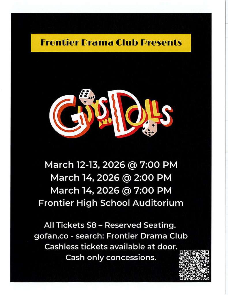 Flier of Guys & Dolls Production