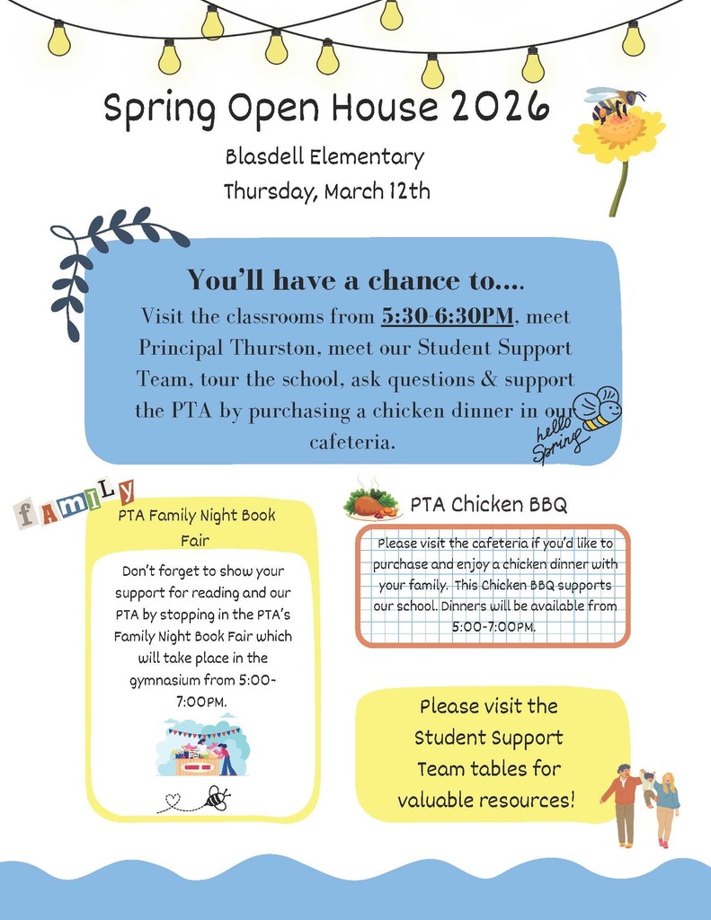 Blasdell Spring Open House Poster