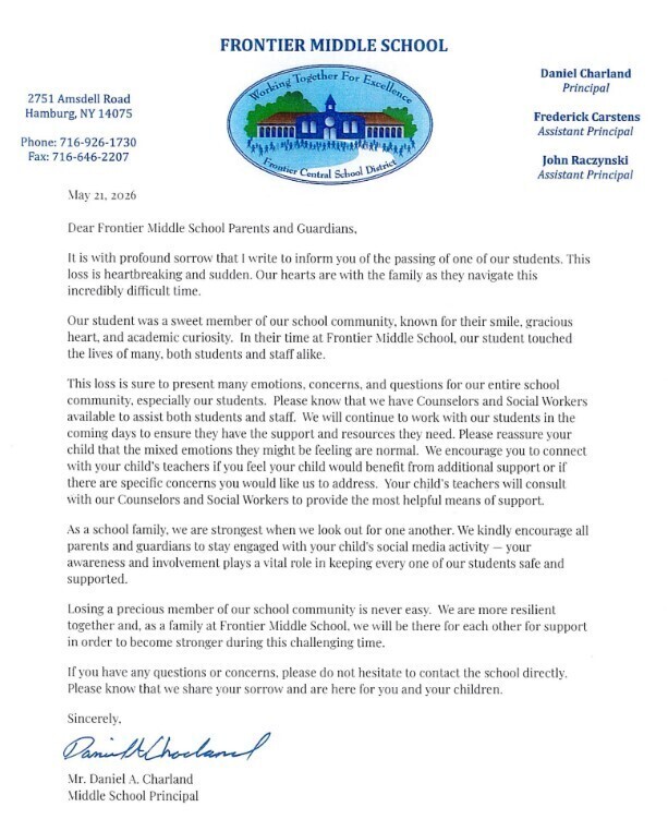 Letter from Principal