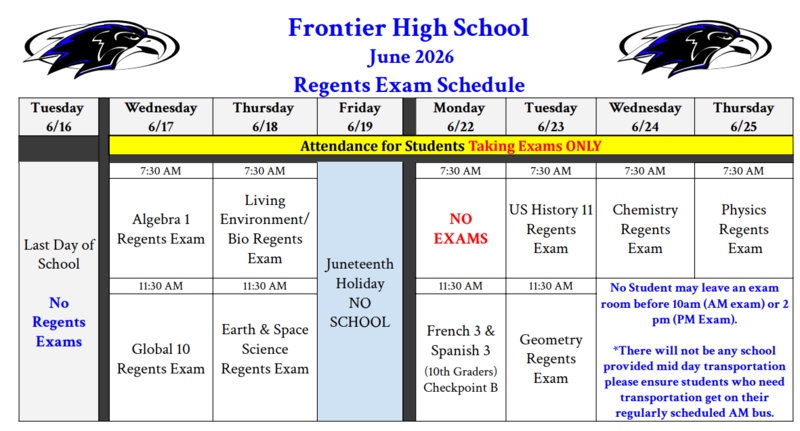 June 2026 Regents Week