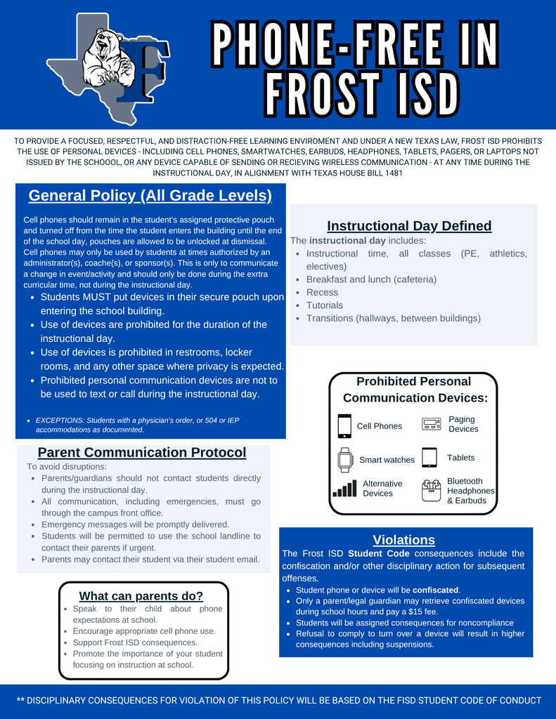 FISD Student Cell Phone Expectations