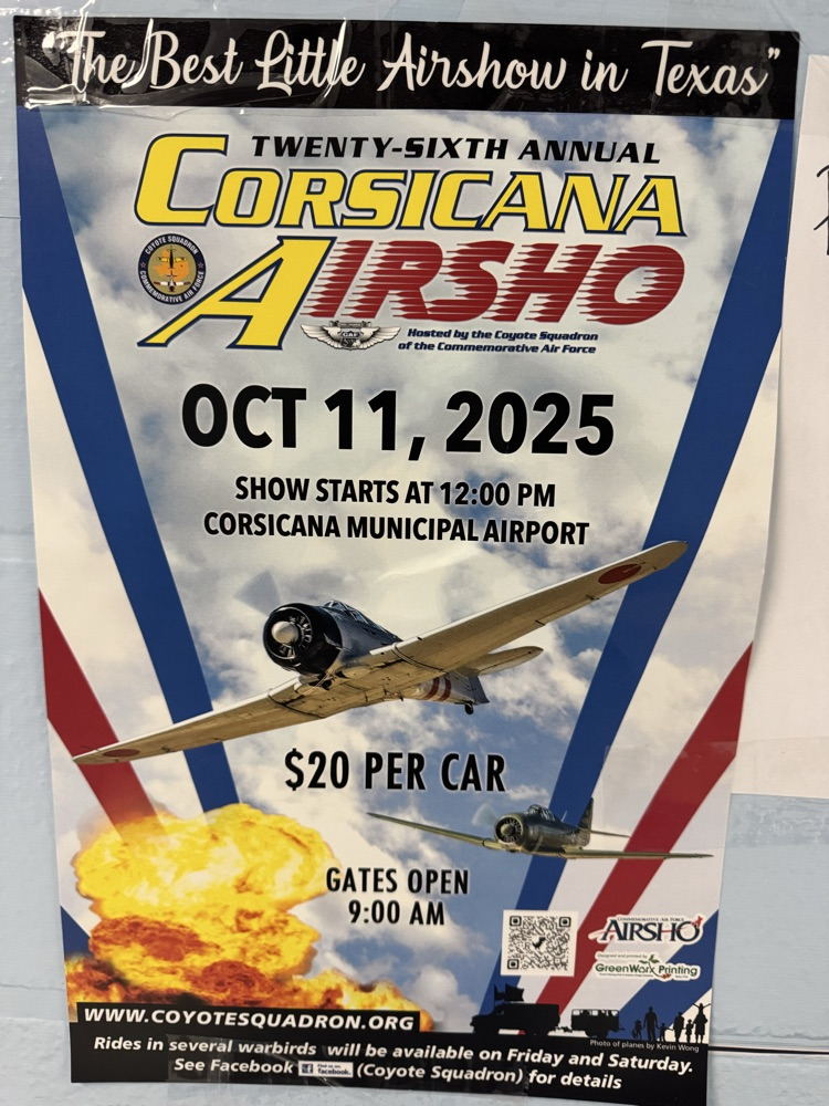 Corsicana Air Show invitation for Senior class!