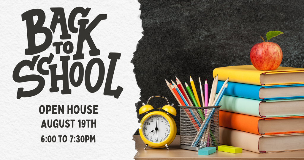 Open House Date August 19th from 6:00 to 7:30 pm