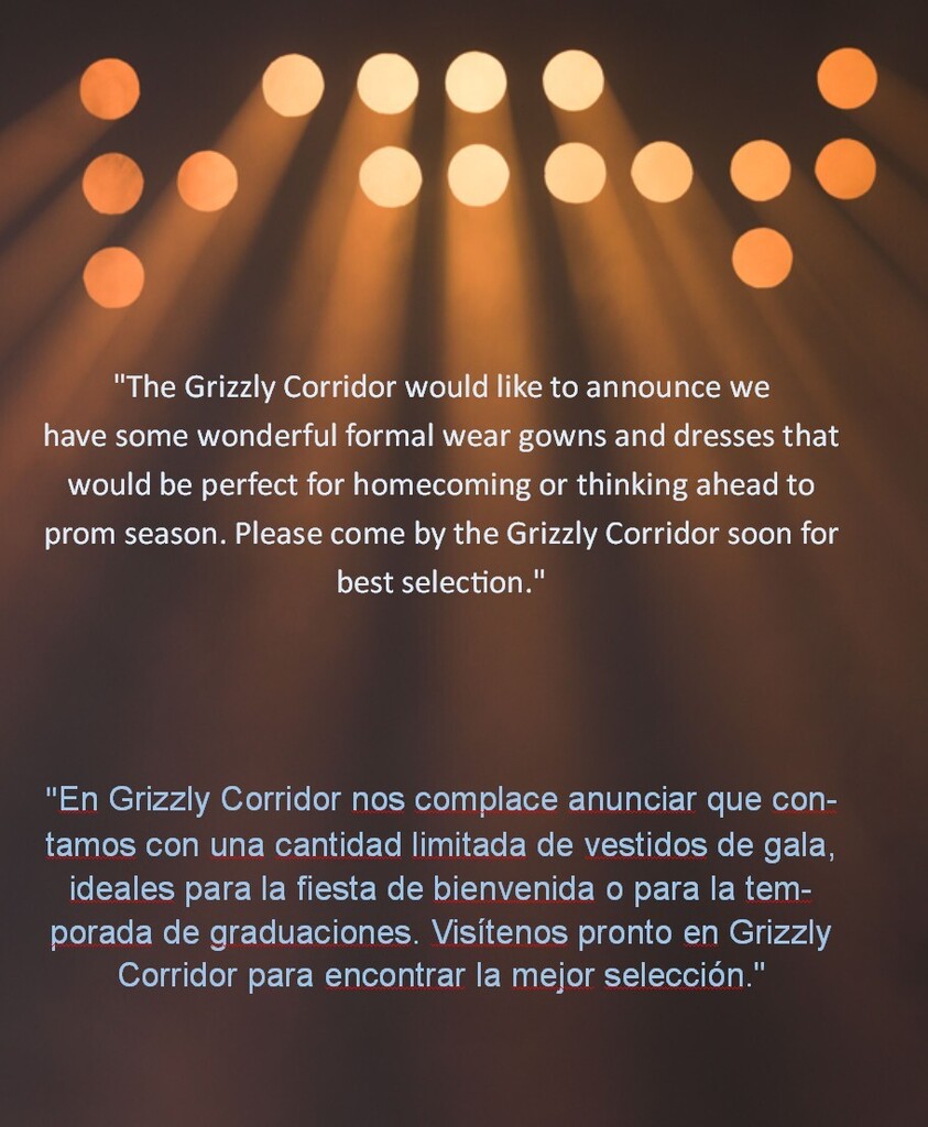 Check out the Grizzly Corridor!