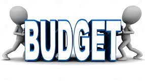 2 little men standing by the word budget