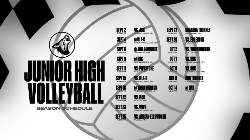 Junior High Volleyball Schedule