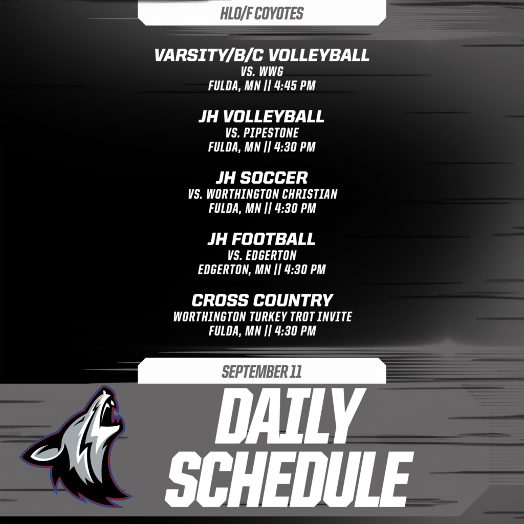 Daily Schedule - September 11