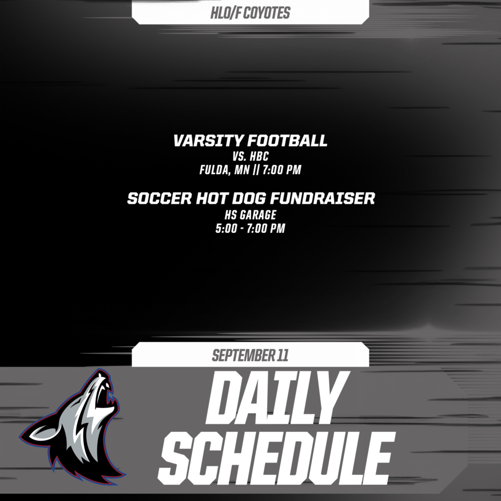 Daily Schedule - September 12