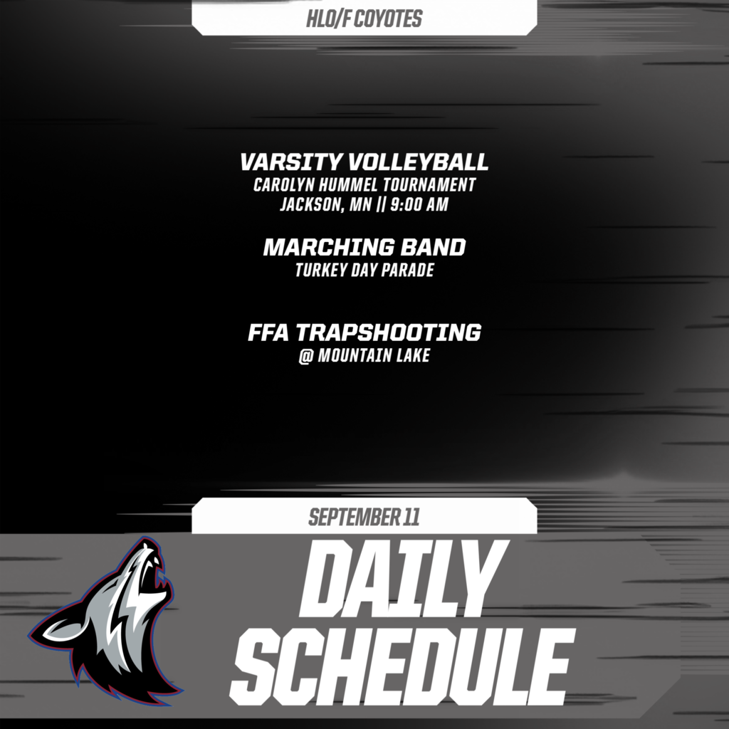Daily Schedule - September 13
