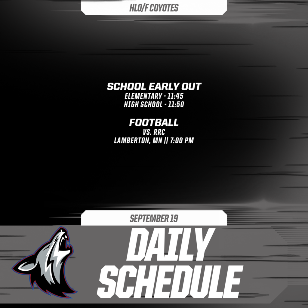 Daily Schedule - September 19