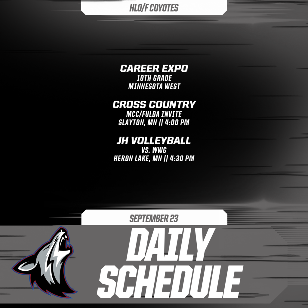 September 23 Daily Schedule