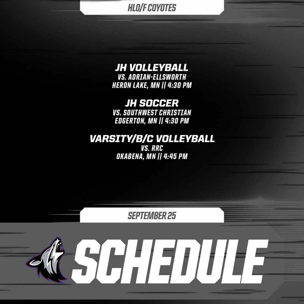 Daily Schedule - September 25