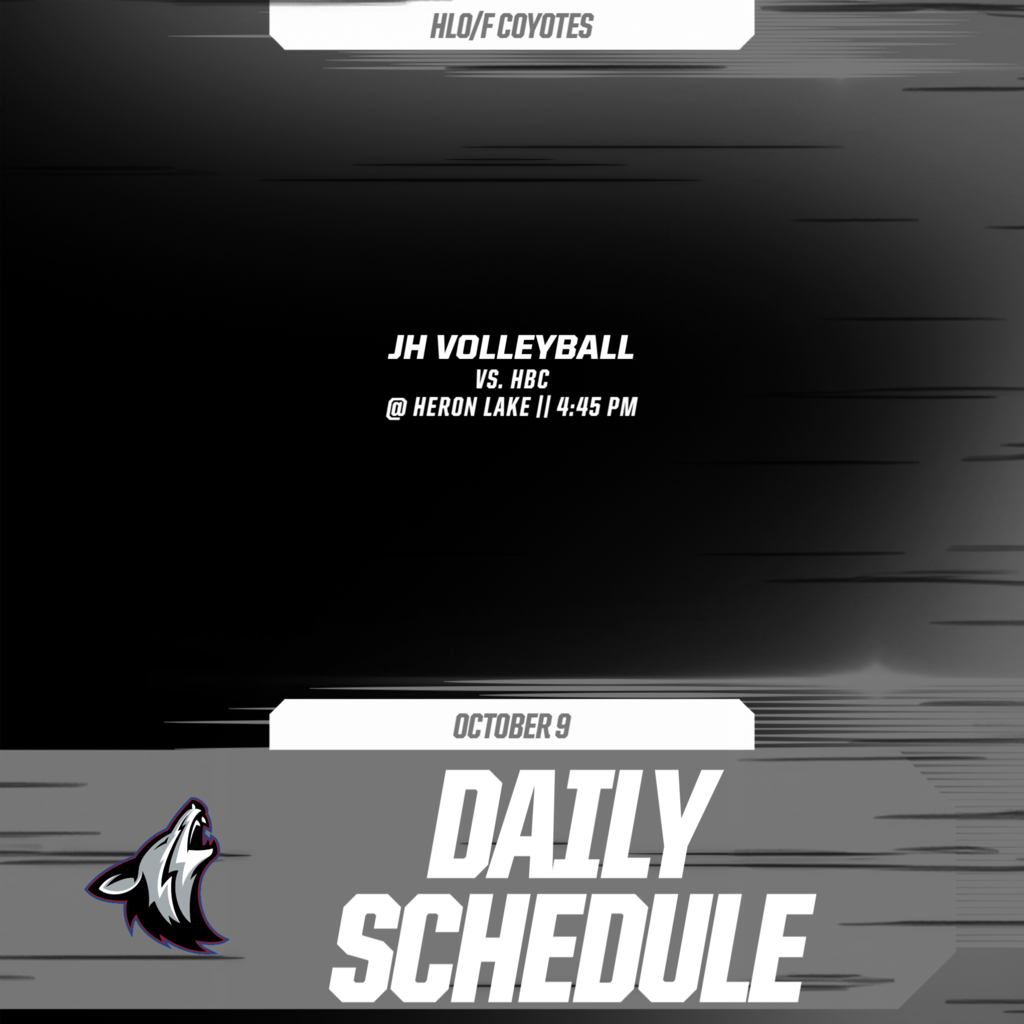 Daily Schedule - October 9