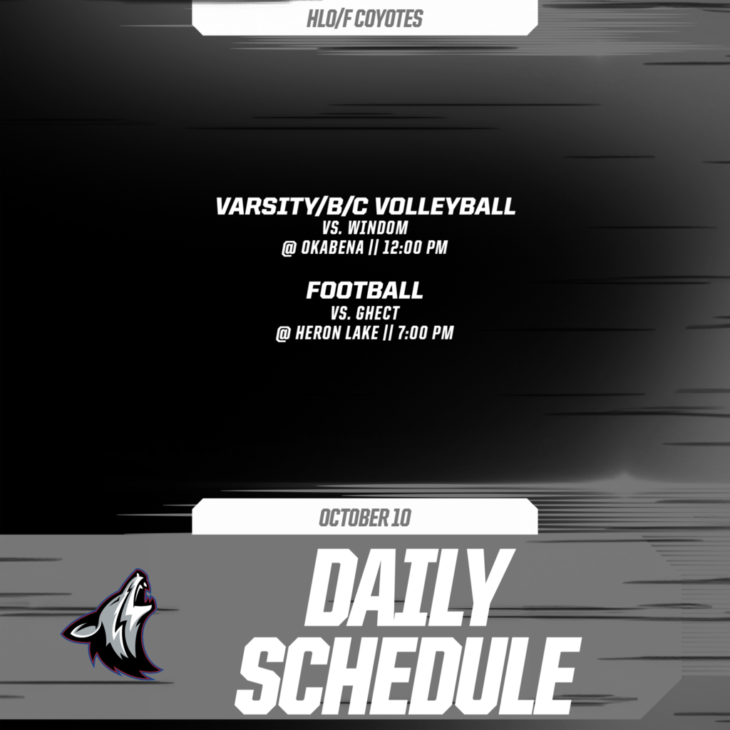 Daily Schedule - October 10