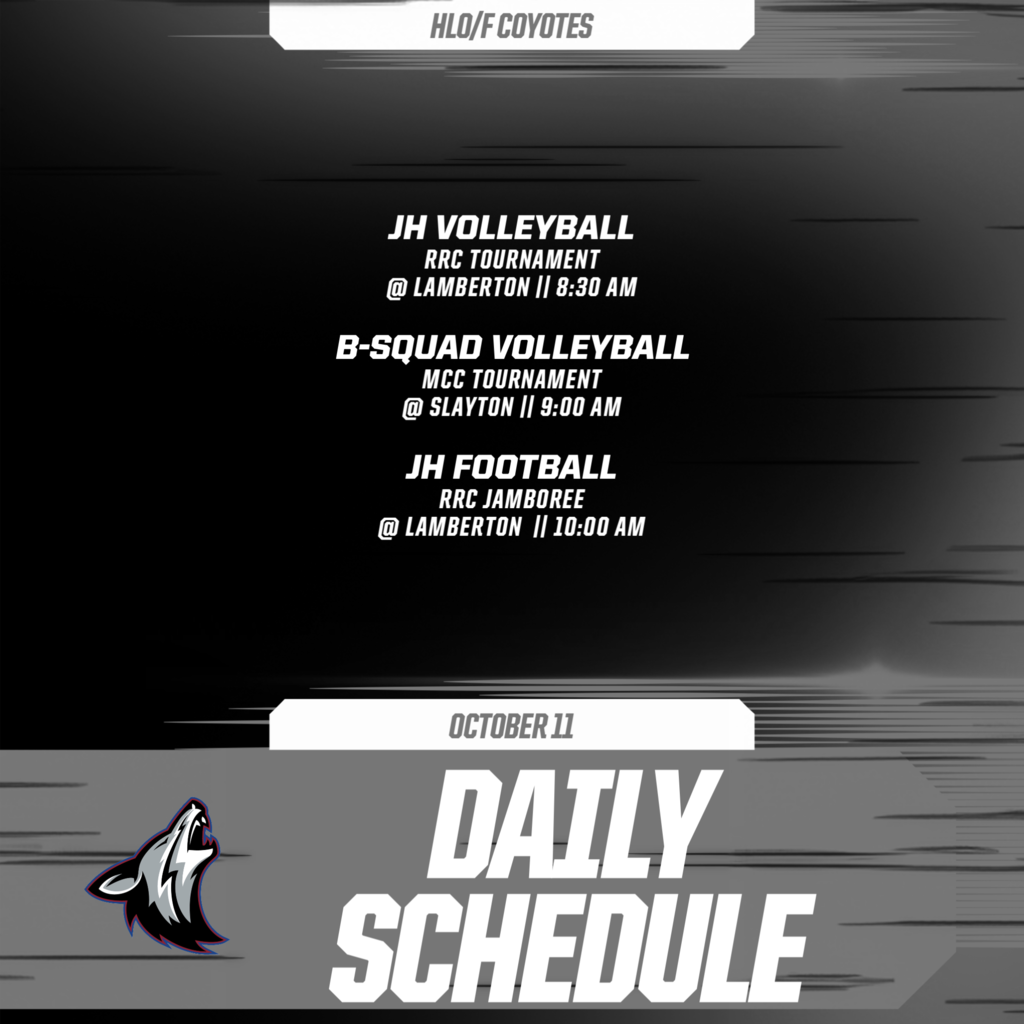 Daily Schedule - October 11