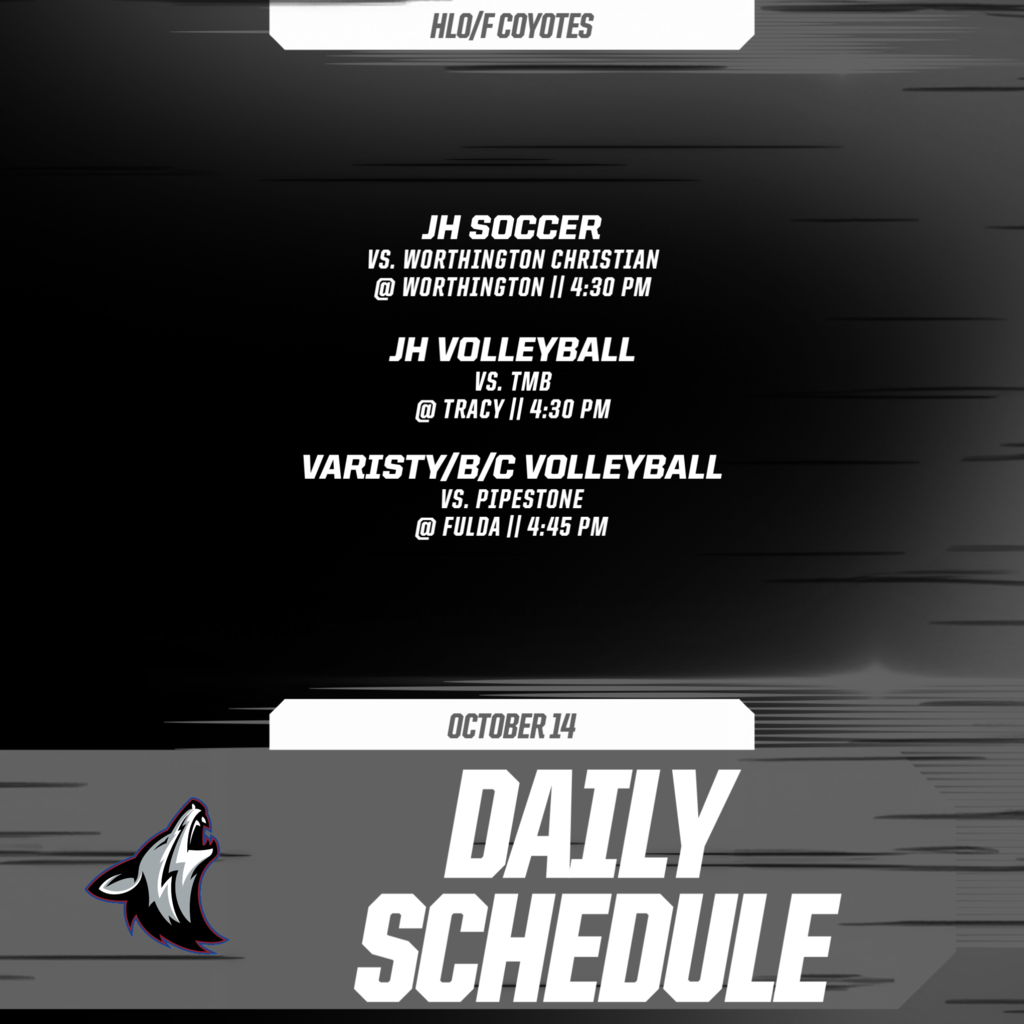 Daily Schedule - October 14