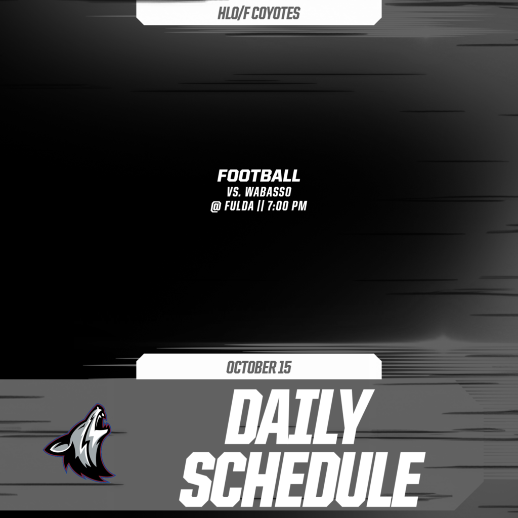 DAILY SCHEDULE - OCTOBER 15