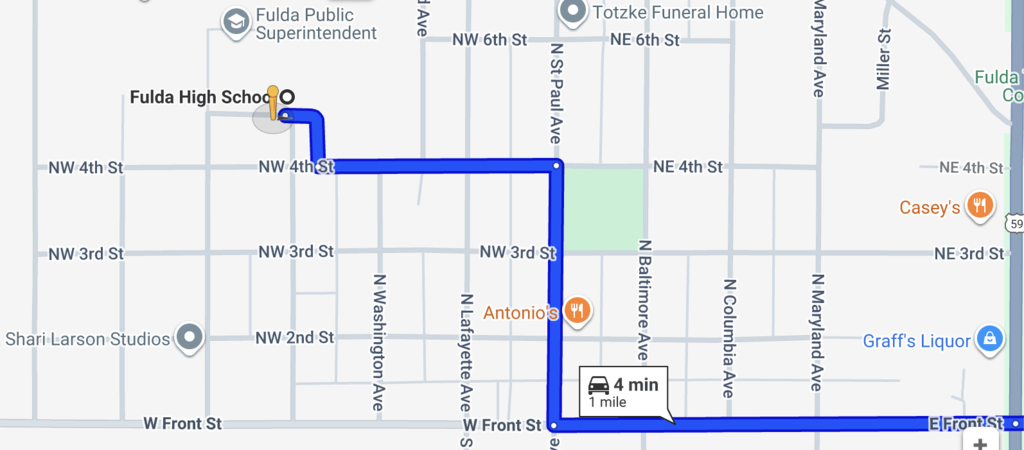 State Send Off Map