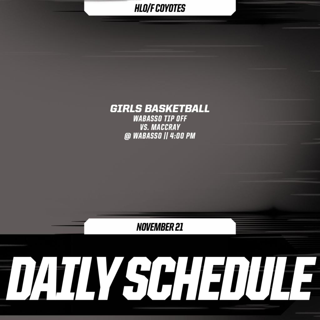 DAILY SCHEDULE - NOVEMBER 21